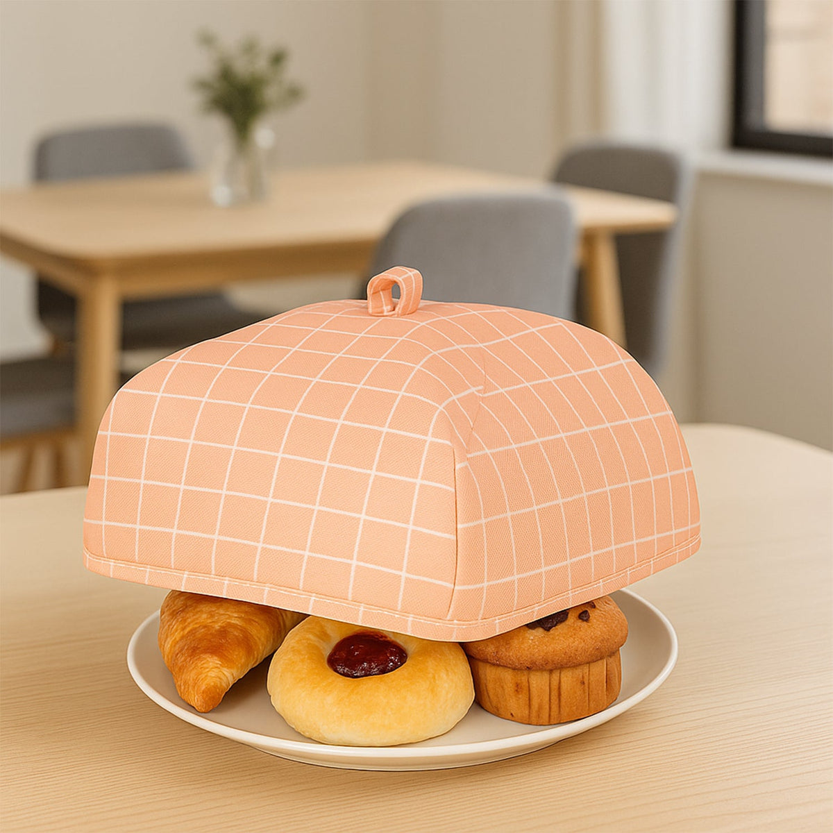 Foldable Food Cover on wooden surface