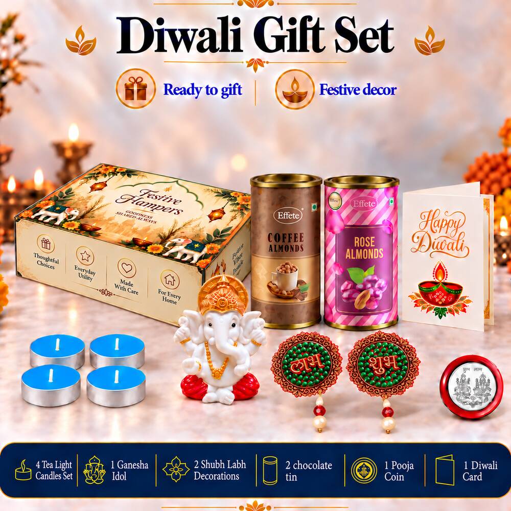 Blue Tealight Festive Gift Box