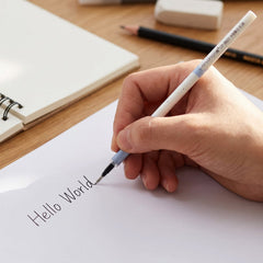 Ball pen writing smoothly on paper