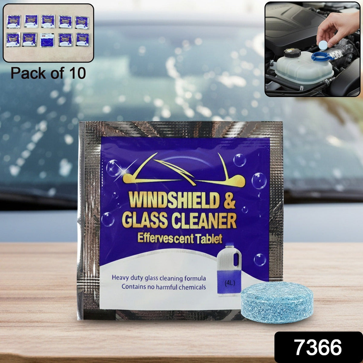 DeoDap Car Wiper Detergent Effervescent Tablets pack