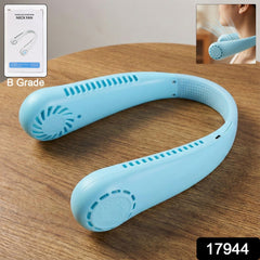 Lightweight wearable neckband fan for personal cooling