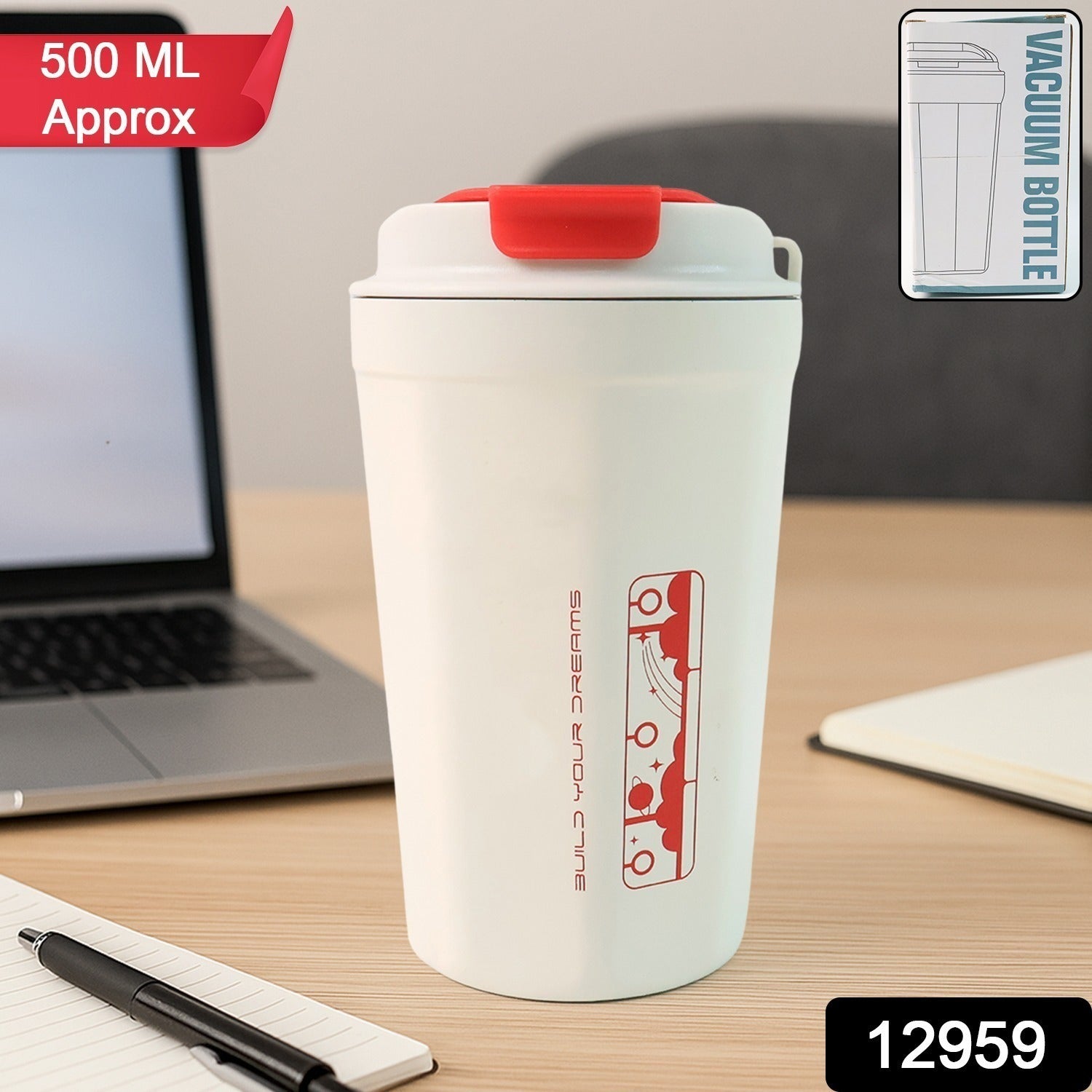 Premium Vacuum Insulated Coffee bottle 500ml Approx (1 Pc)