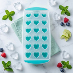 Heart cavity ice cube tray view