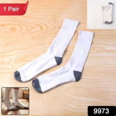 White & Grey Comfort Long Socks (1 Pair)