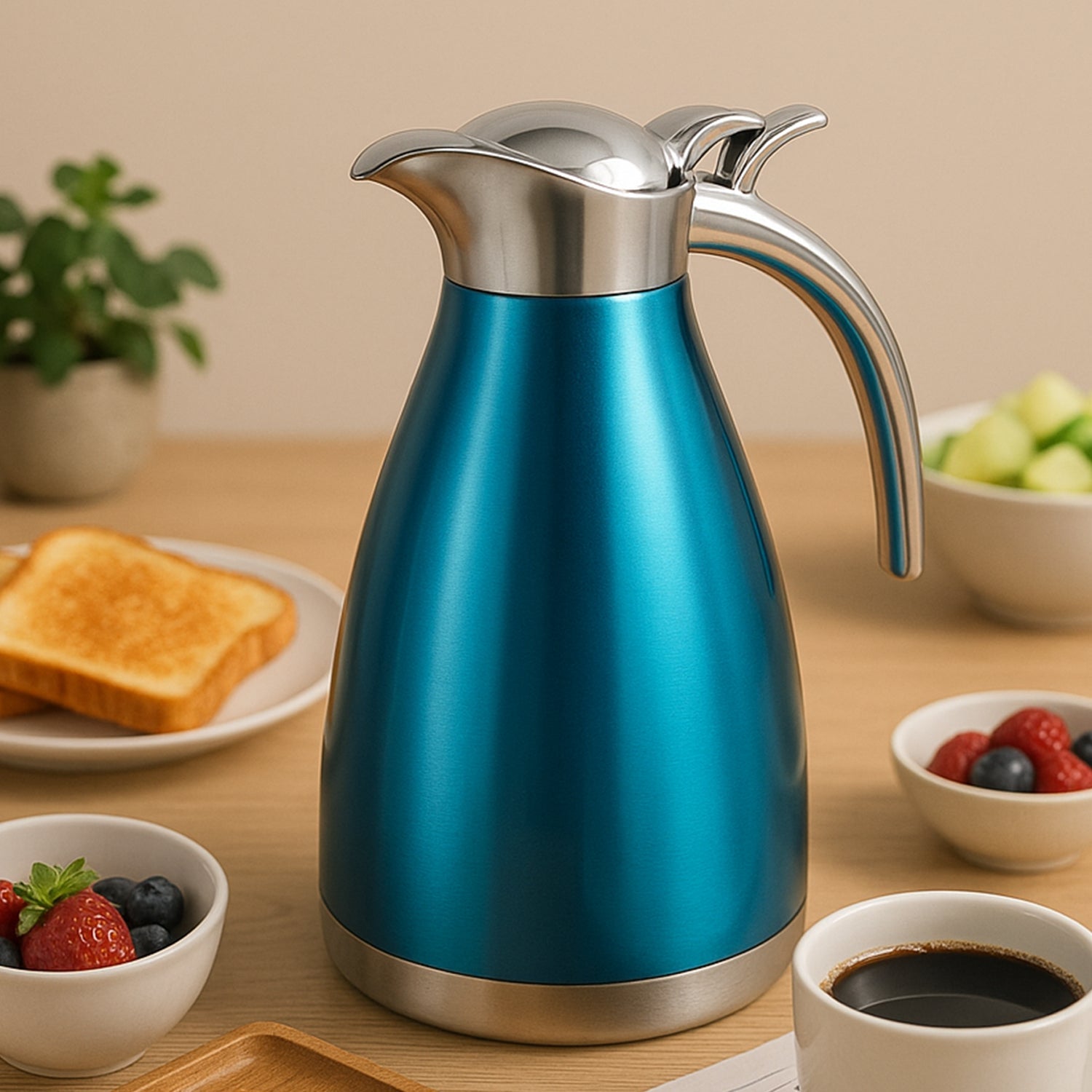 2L stainless steel vacuum insulated kettle jug