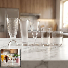 Premium Unbreakable Plastic Drinking Glass (1 Pc, Mix Design)