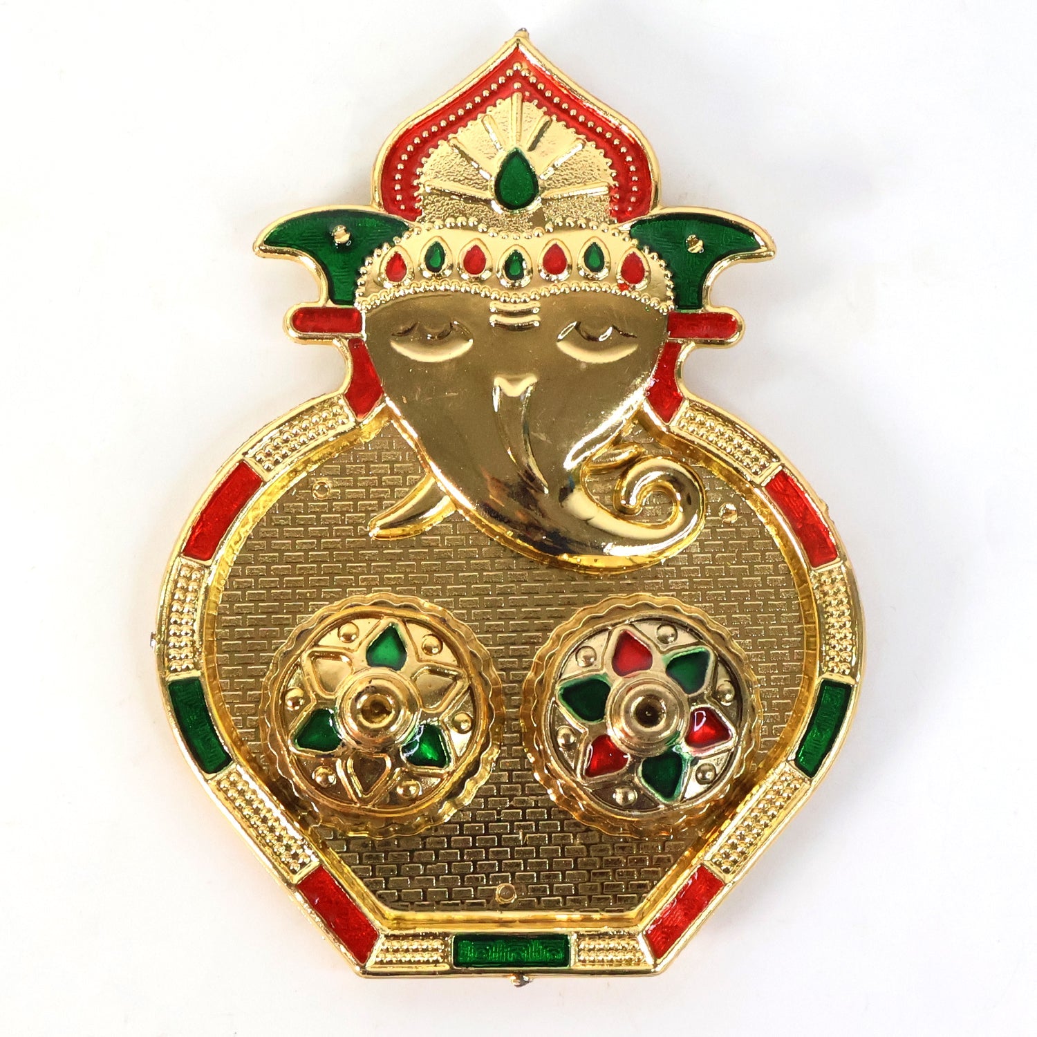 Ganesh Design Decorative Kumkum Box - (1 Pc)