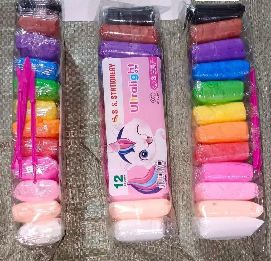 Colorful antibacterial super clay pieces for kids