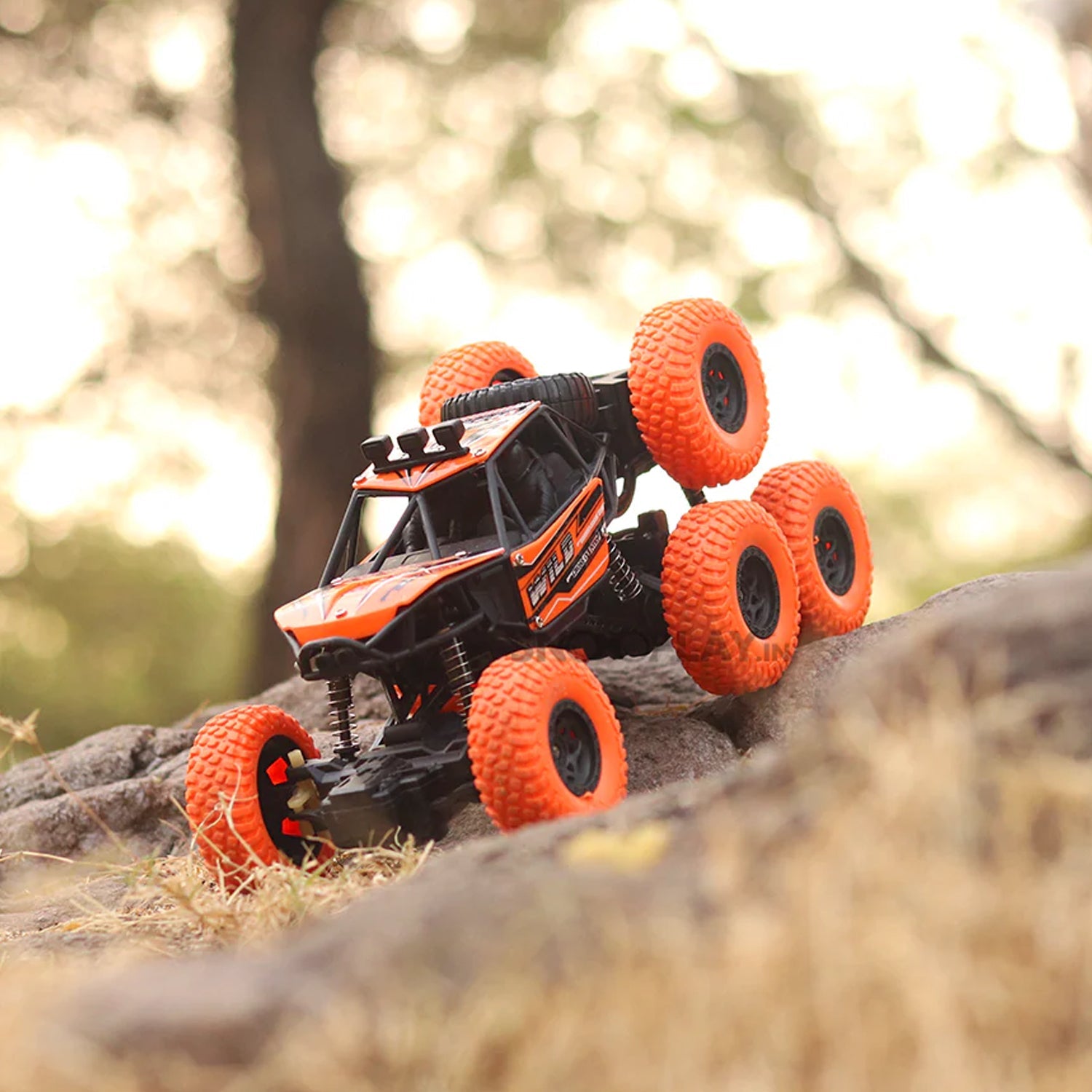 Rock Climber RC car driving on rough surface