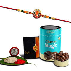 (K1_251_CM) Rakhi Combo with Chocolate Magic, Rakhi & Chocolate for brother, Rakhi with chocolate, rakhi with gift, Rakhi Combo, Set of 1 Rakhi, Chocolate