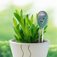 3-in-1 soil meter measuring moisture, pH, and light