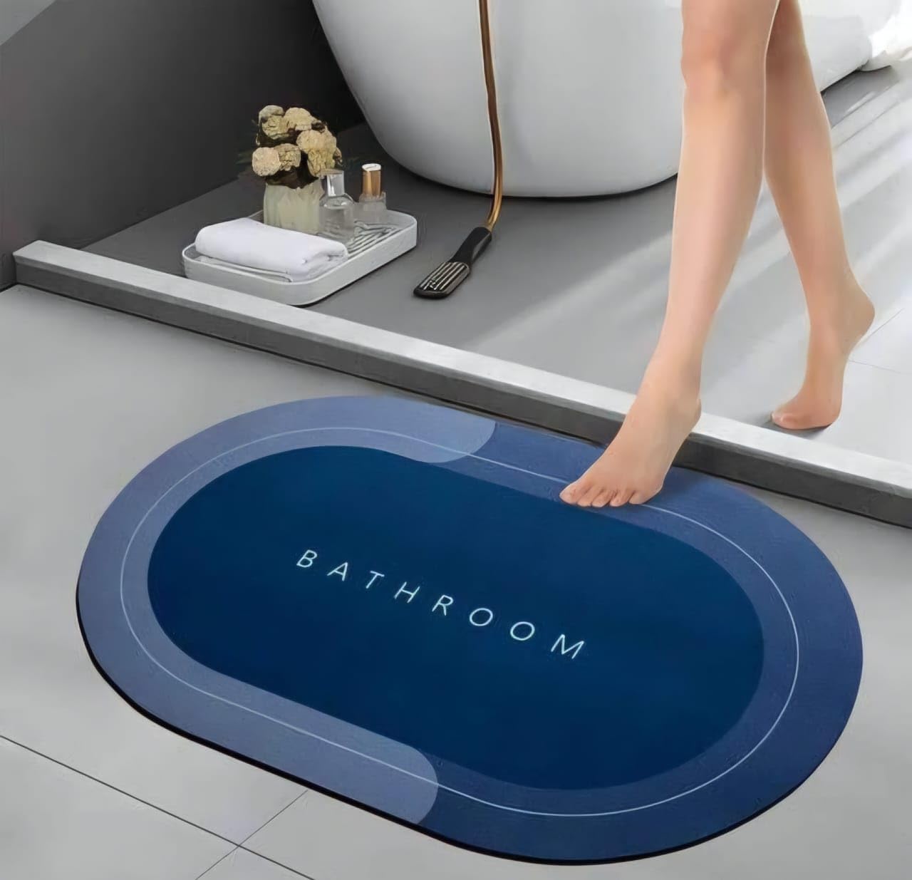 DeoDap bath mat displayed on bathroom floor