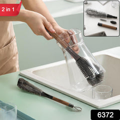 2 in 1 detachable dual head bottle cleaning brush, 1 piece