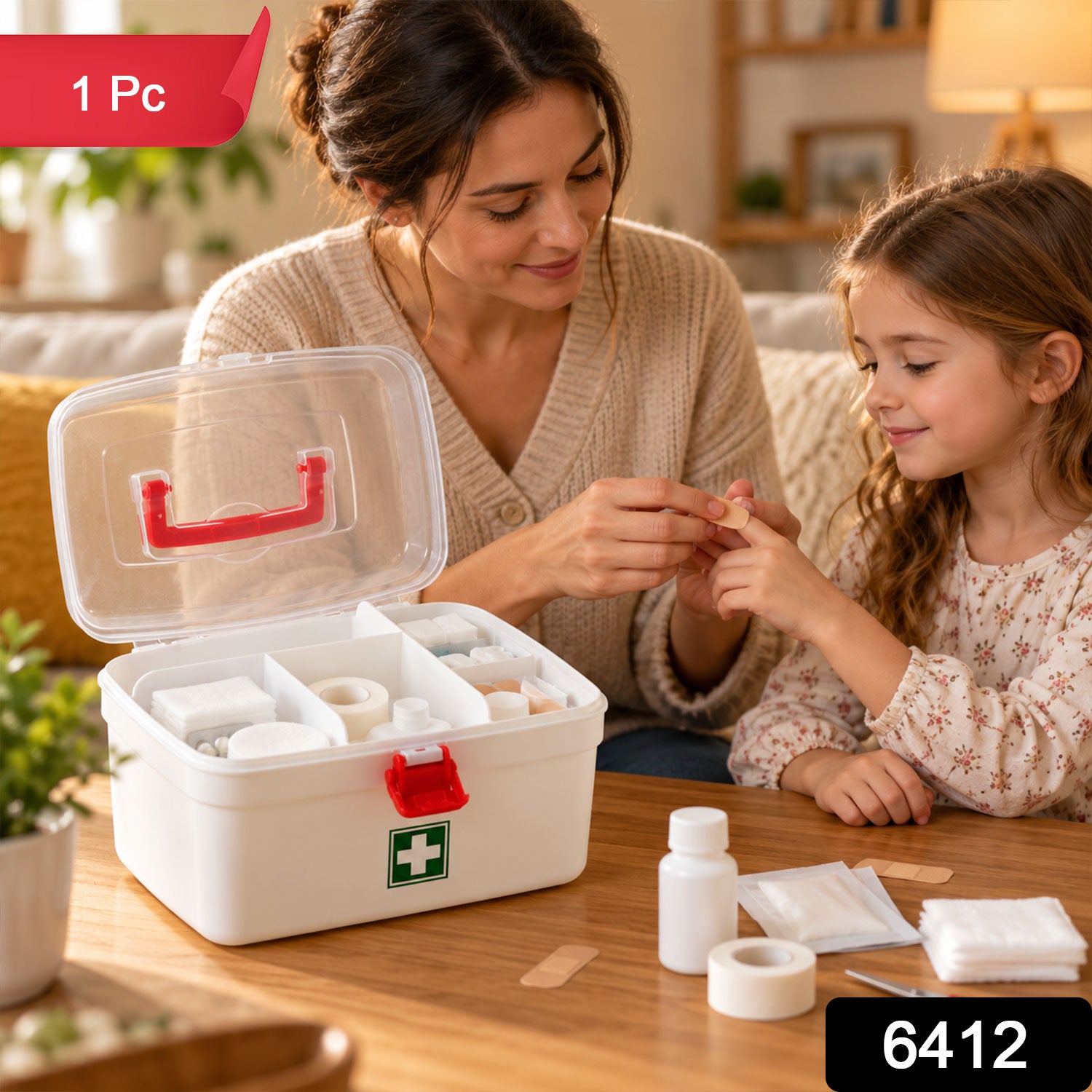 Medical Storage Box with Detachable Tray & Handle