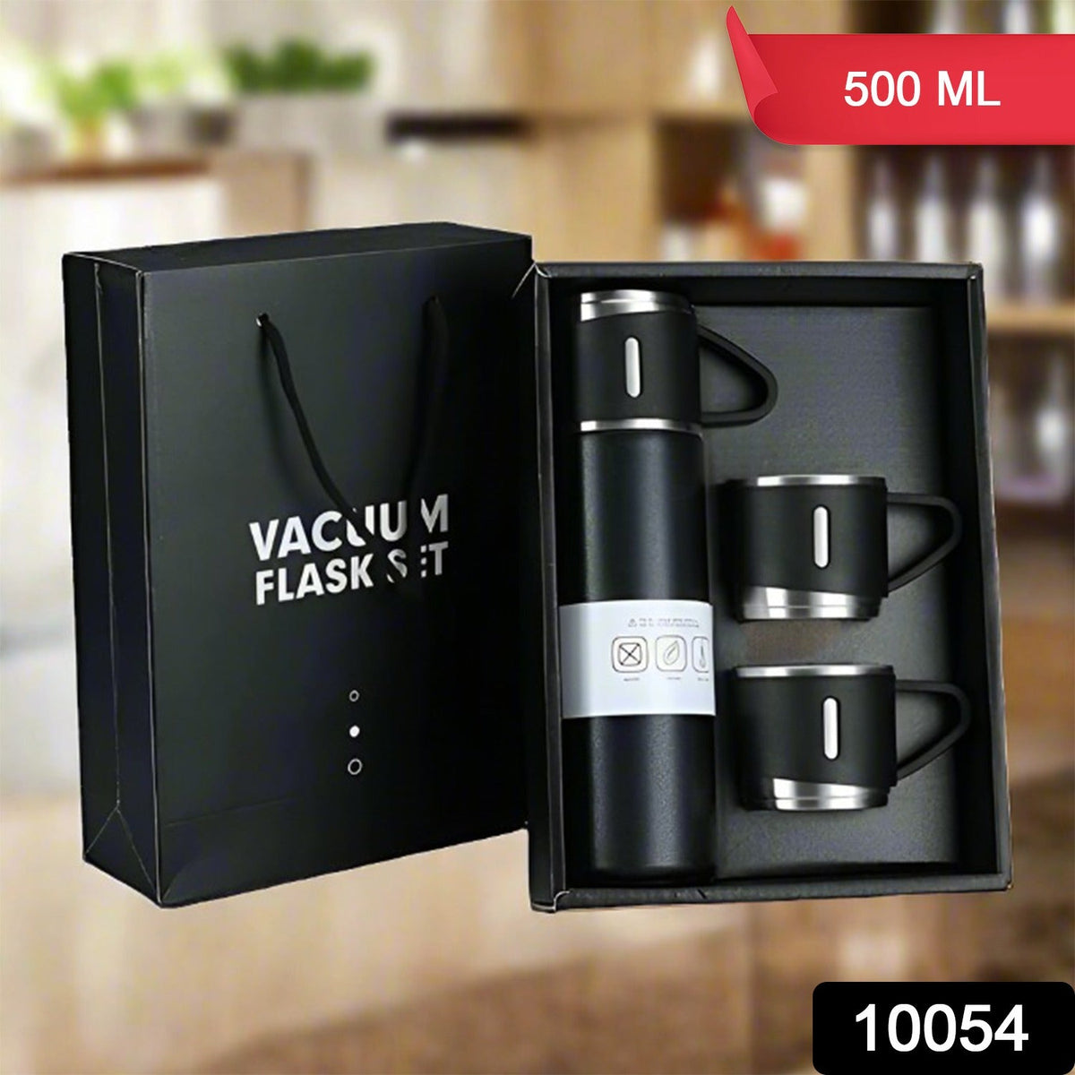 500ml stainless steel insulated vacuum flask with cup set