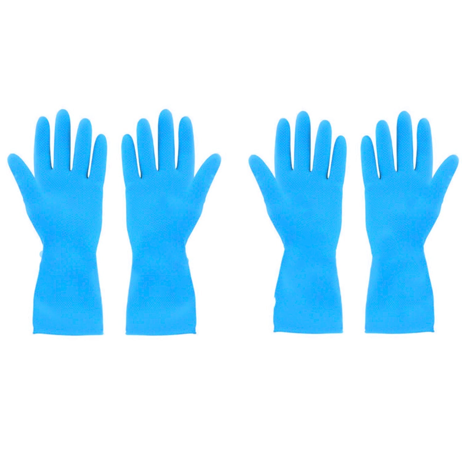 2-Pair Large Blue Multipurpose Gloves â€“ Ideal for Washing, Gardening & Cleaning
