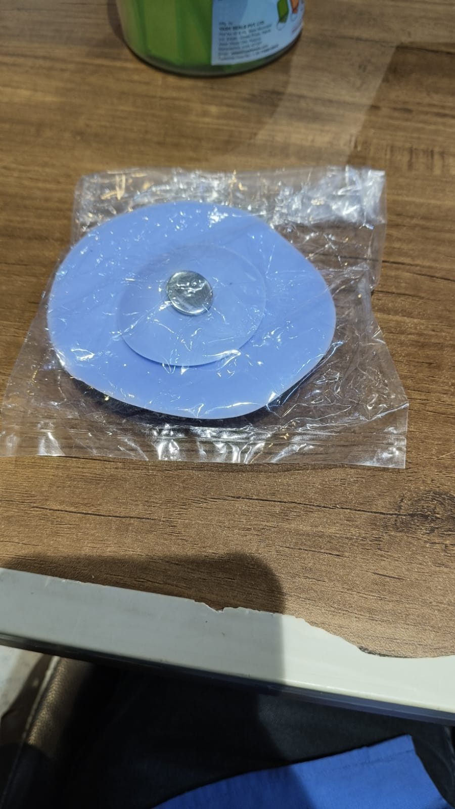 Blue silicone multiuse sink strainer stopper
