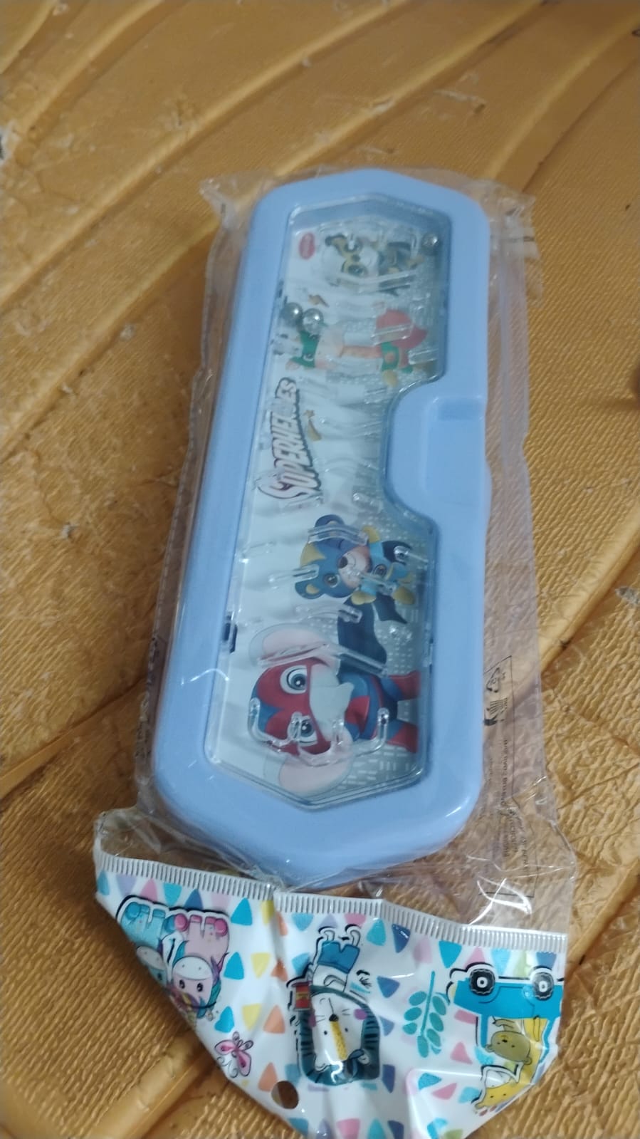 Empty plastic pencil box, ready to store school essentials.
