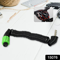 Spiral Cable Lock | 4-Digit Combination Code | Bicycle Security Lock (1 Pc)