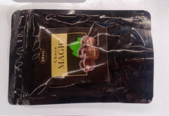 Clear plastic-wrapped black foil pouch of "Choco Magic" with a gold label, showing a small image of chocolate treats.