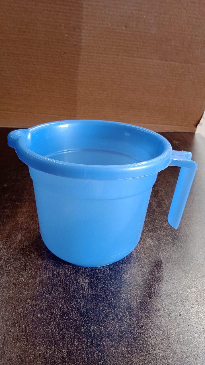 Plastic Bath Mug in Use with Water