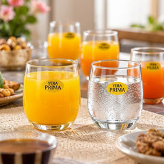 Yera Prima Bonn Clear Glass Tumbler Set for Water, Juice and Drinks (6 Pc)