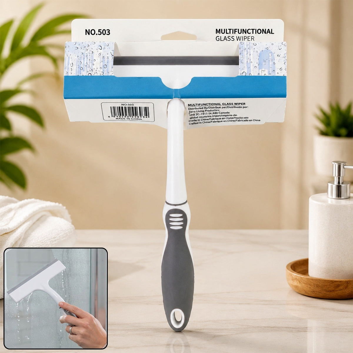 Multifunctional Glass Wiper Squeegee for Streak-Free Cleaning