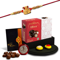 (K1_3_EM32) Rakhi Combo with Chocolate Magic 32gm| Rakhi for brother with gift | Fancy Rakhis for men stylish |rakhi combo for brother | Set of 1 Rakhi | Chocolate |