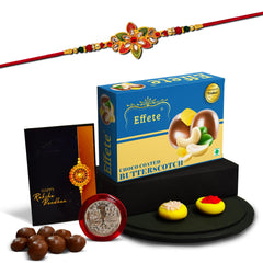 (K1_526_BS32) Rakhi with Chocolate Butter Scotch 32gm| Rakhi for brother with gift | handmade rakhi |rakhi combo for brother | stylish rakhi for brother | Set of 1 Rakhi |
