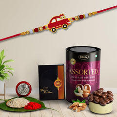 (K1_316_AS) Rakhi Combo & Assorted Chocolate Dryfruits 96gm| Rakhi & Chocolate for brother | Fancy Rakhis for men stylish | rakhi with gift | Rakhi Combo | Set of 1 | Chocolate