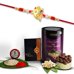 (K1_15_BS) Rakhi Combo with Chocolate Butter Scotch 96gm, stylish rakhi for brother, Rakhi & Chocolate for brother, rakhi brother, rakhi with gift, handmade rakhi, Set of 1 Rakhi