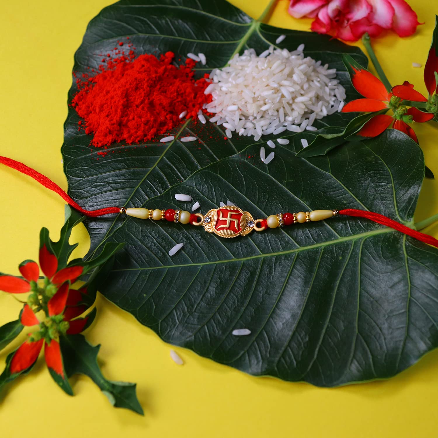 (K2_429+430_AS) Rakhi Combo with Assorted Chocolate Dryfruits 96gm | stylish rakhi for brother | Rakhi & Chocolate for brother | rakhi brother | rakhi with gift | handmade rakhi | Set of 2