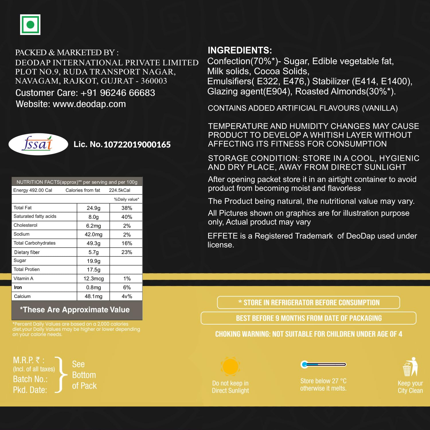 (K3_908+909+A42_CA) Rakhi Combo with Chocolate Almonds 96gm, Rakhi & Chocolate for brother, Fancy Rakhis for men stylish, rakhi with gift, Rakhi Combo, Set of 3,  Chocolate