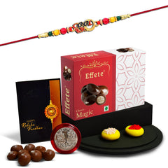 (K1_406_EM32) Rakhi Combo & Chocolate Magic 32gm| Rakhi & Chocolate for brother | Fancy Rakhis for men stylish | rakhi with gift | Rakhi Combo | Set of 1 | Chocolate