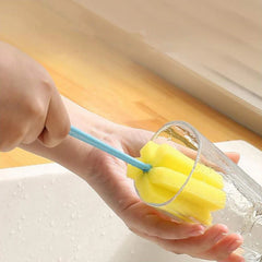 20cm sponge head kitchen cleaning brush for cups, bottles and household surfaces â€“ India