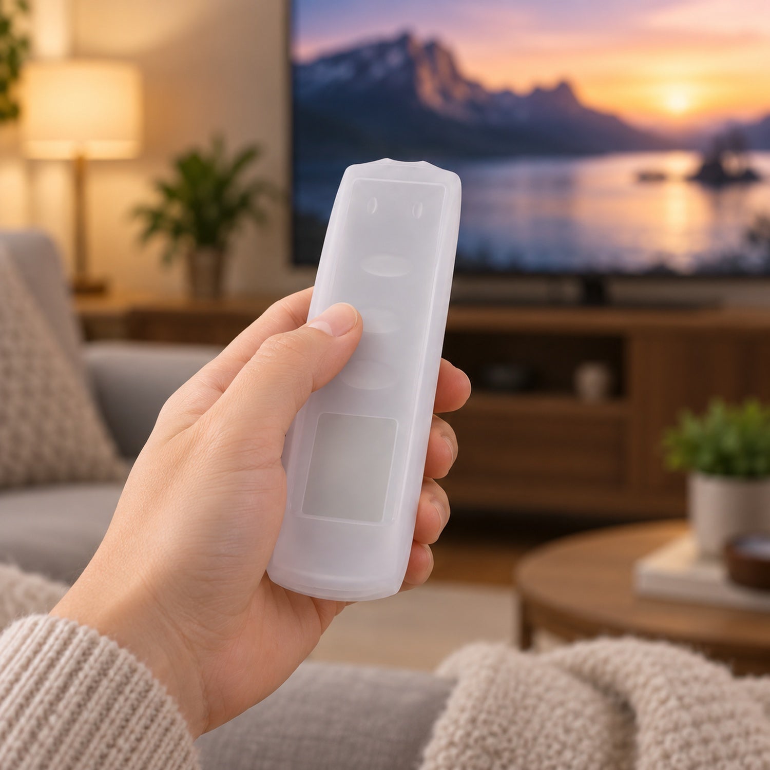 Remote cover in hand use
