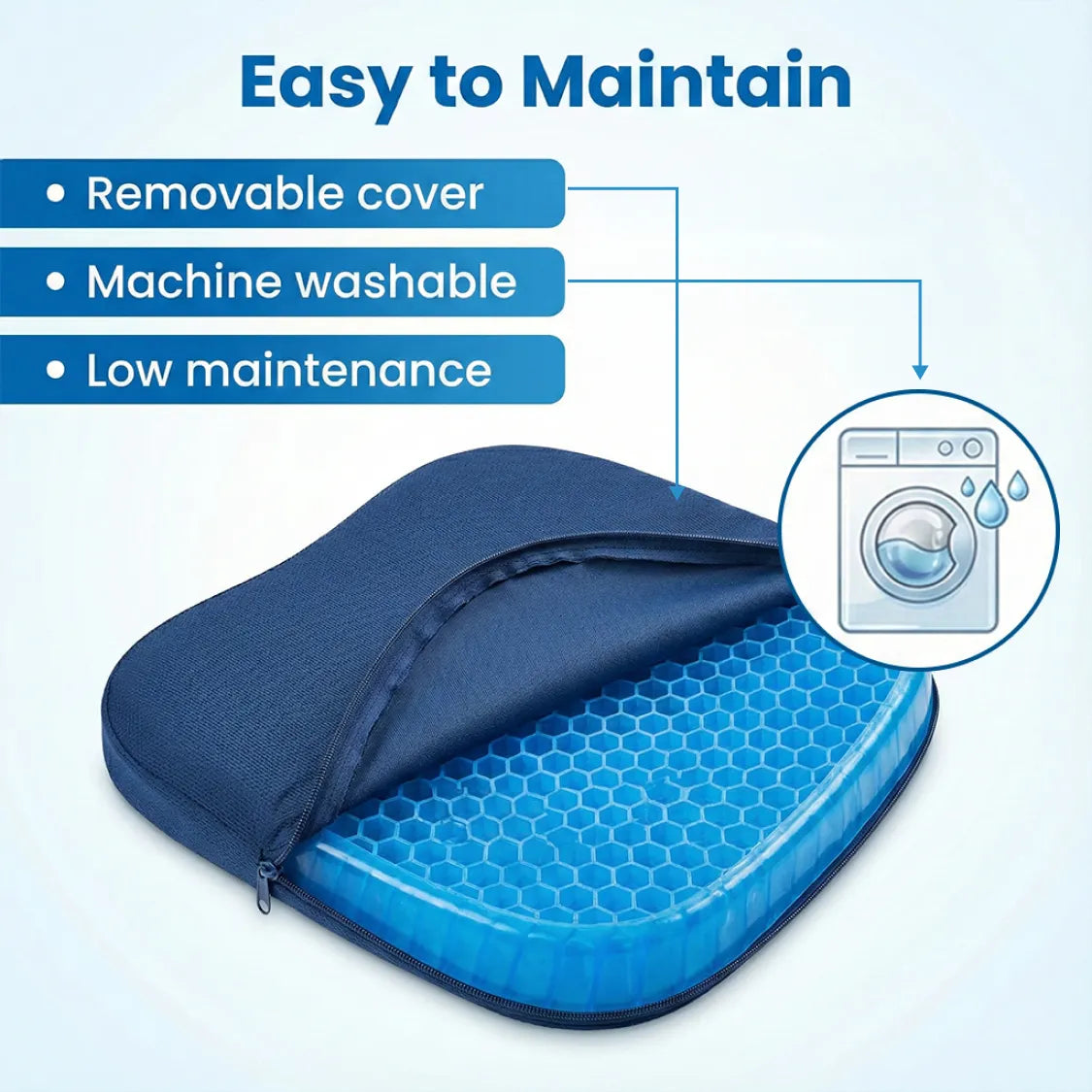 DeoDap Cushion Seat Flex Pillow, Orthopedic Seat Cushion Pad (Egg - alternative angle