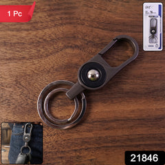 Premium Metal Key Holder with Secure and Stylish Keychain (1 Pc)