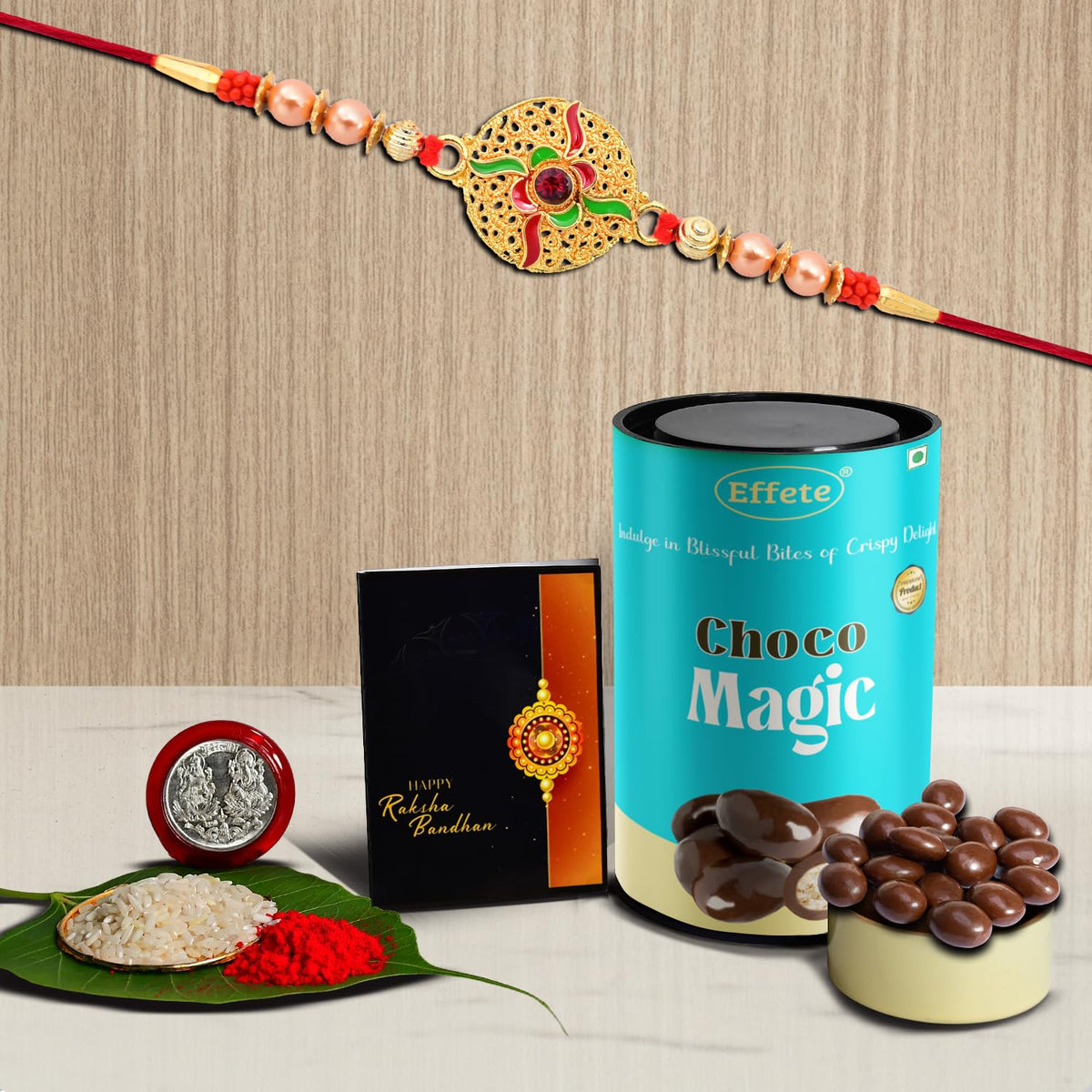 (K1_401_CM) Rakhi Combo with Chocolate Magic, Rakhi & Chocolate for brother, Rakhi with chocolate, rakhi with gift, Rakhi Combo, Set of 1 Rakhi, Chocolate