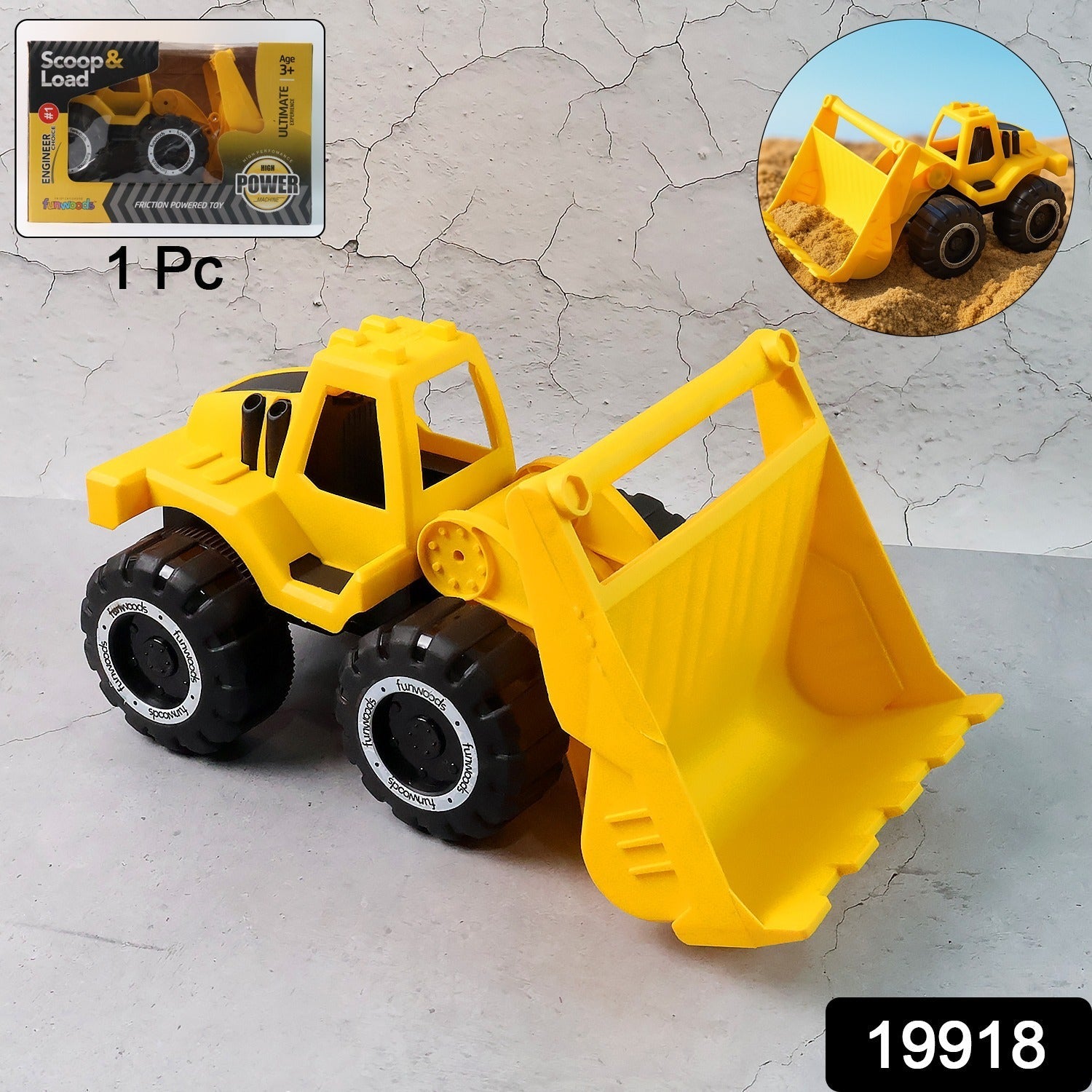 Adventures truck rotating on sand