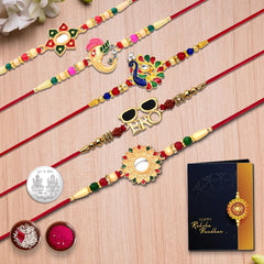 (K5_NC102) Rakhi Combo Pooja Coin & Rakhi Card, bhai bhabhi rakhi set, lumba rakhi for bhabhi, kundan rakhi, bhaiya bhabhi rakhi set, chandi ki rakhi, rakhi lumba set, rakhi for brother, rakhi for brother and bhabhi, silver rakhi for brother, rakhi