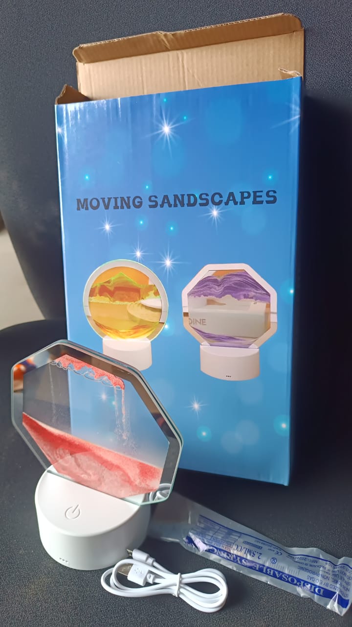 Detail of the rotating mechanism on the LED Moving Sand Art Lamp