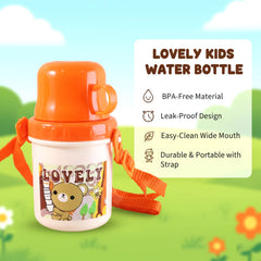 Side view of kids plastic cup with lid