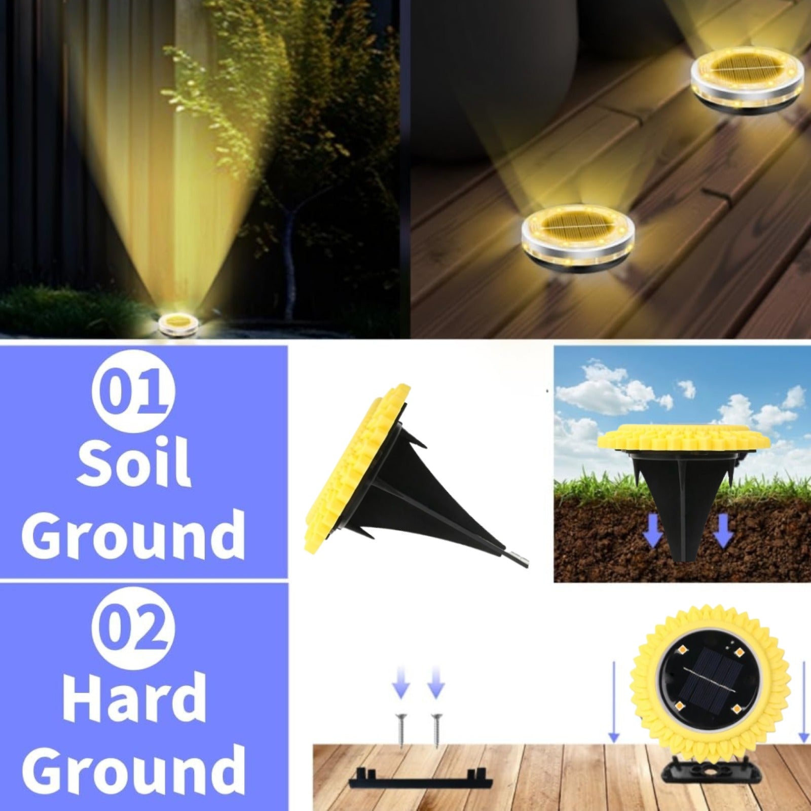 Solar ground light stainless steel lampshell detail