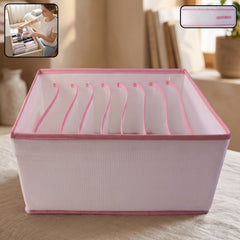 Wardrobe drawer organizer box with grid slots