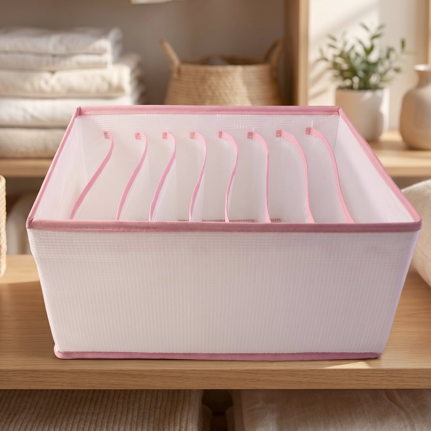 Clothes organizer placed in wardrobe