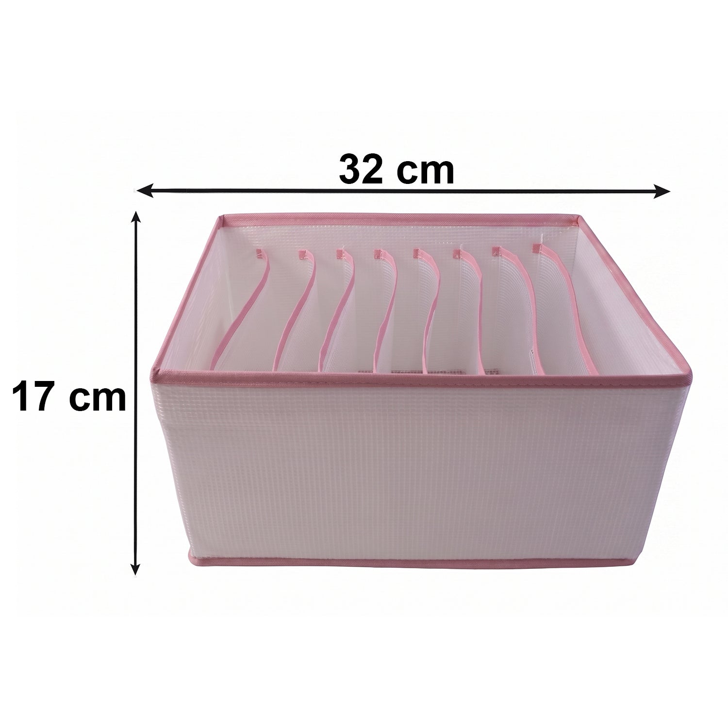 Organizer box showing size dimensions