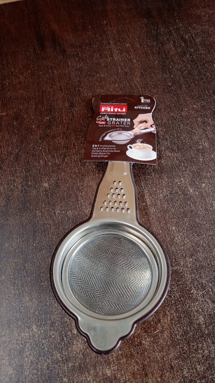 Heavy-Duty Stainless Steel Fine Mesh Tea Strainer (1 Pc)