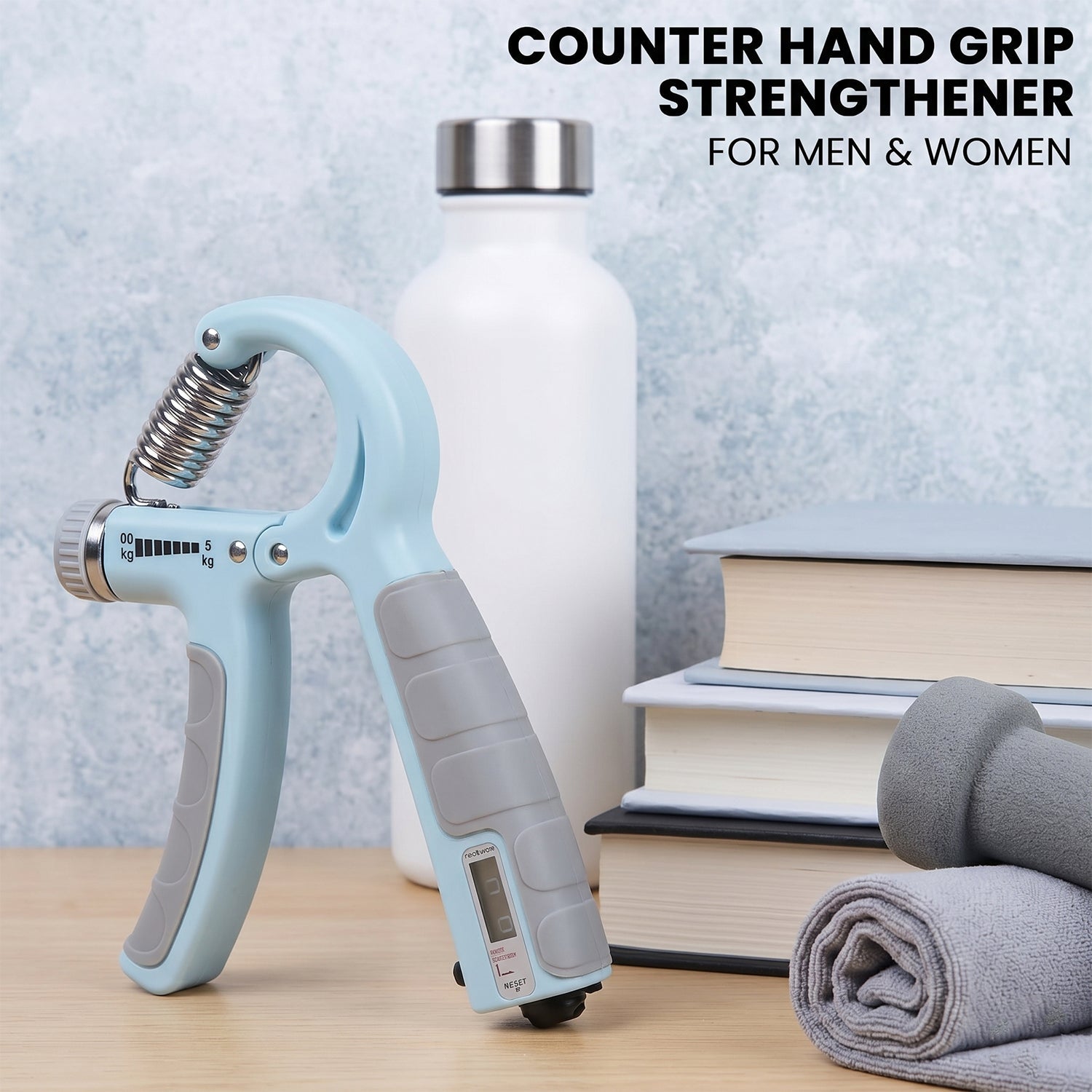Grip strengthener showing key features
