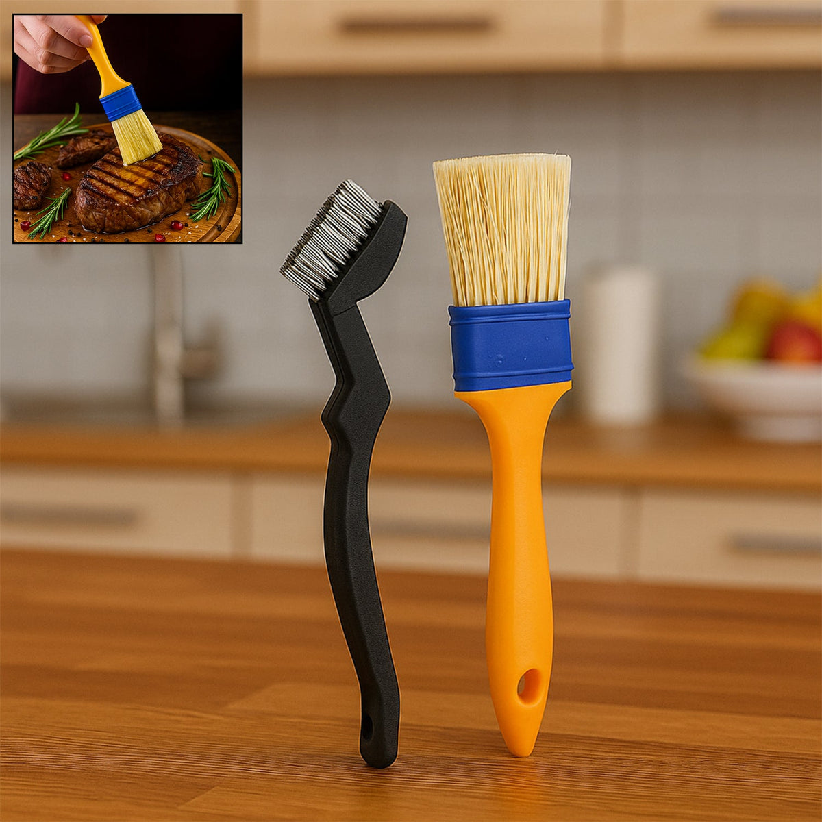 Multifunction Basting Brush â€“ Cooking & Baking Set (2 Pcs)